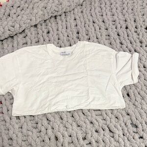 Bershka White Crop Top